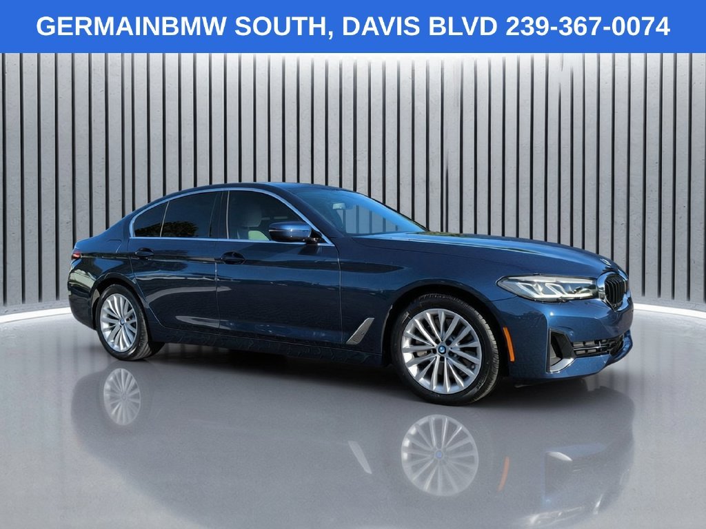 Certified Used 2023 Blue Metallic BMW 530i image 3