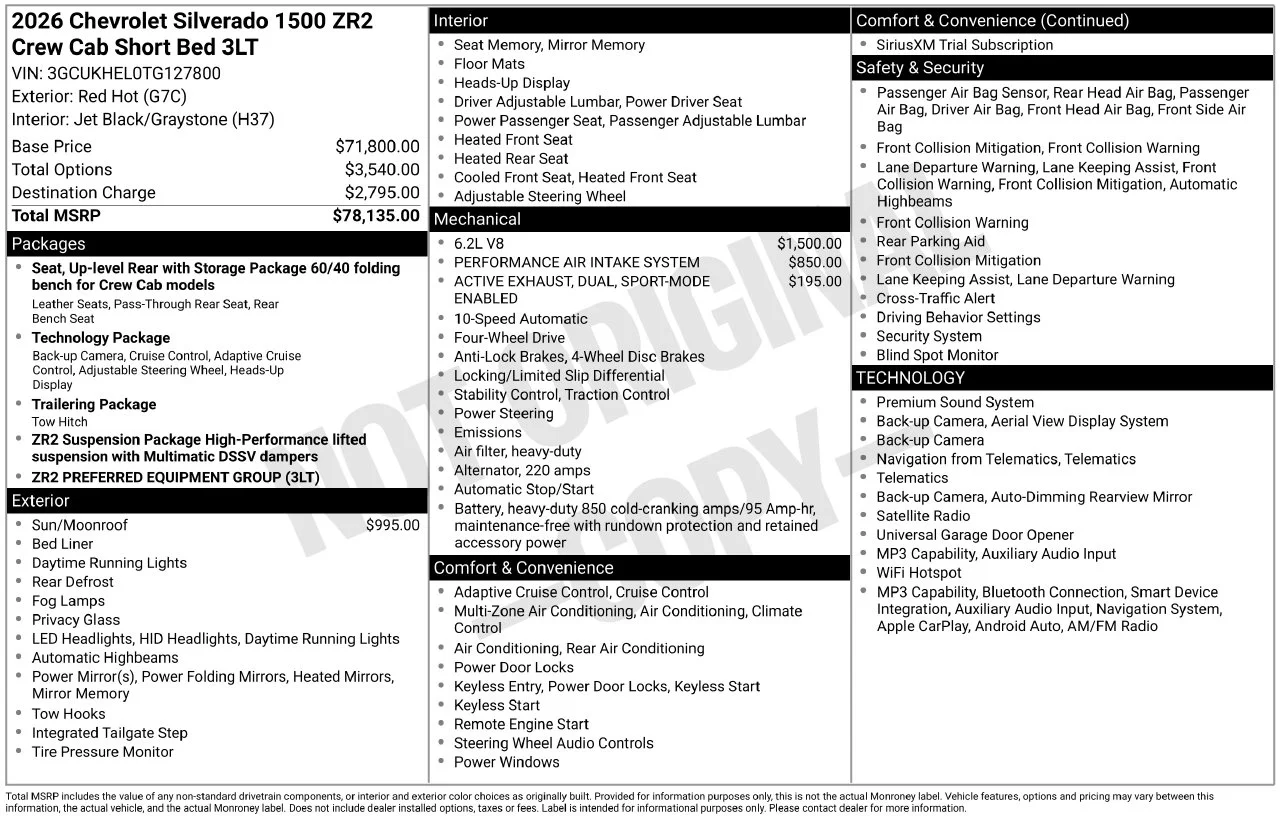 Used 2026 Red Chevrolet ZR2 image 21