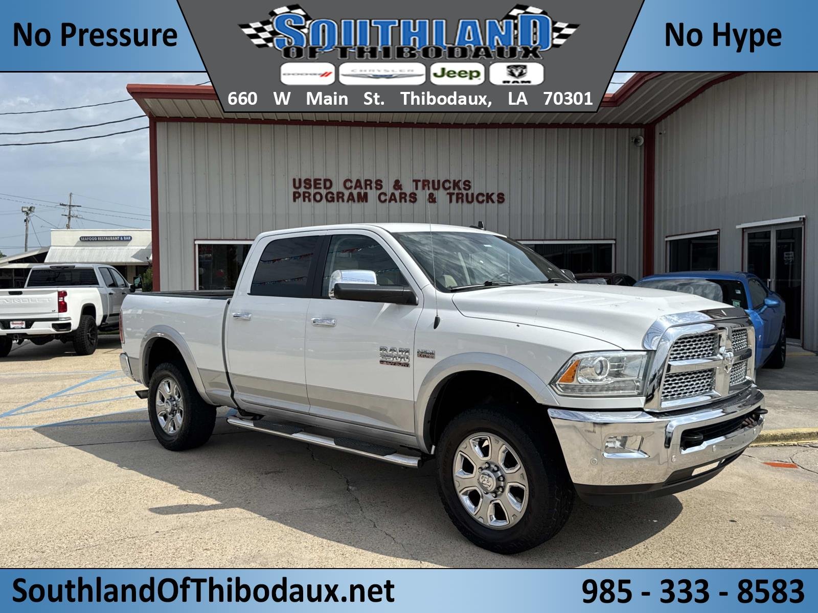 Used 2018 Bright White Clearcoat Ram Laramie image 1