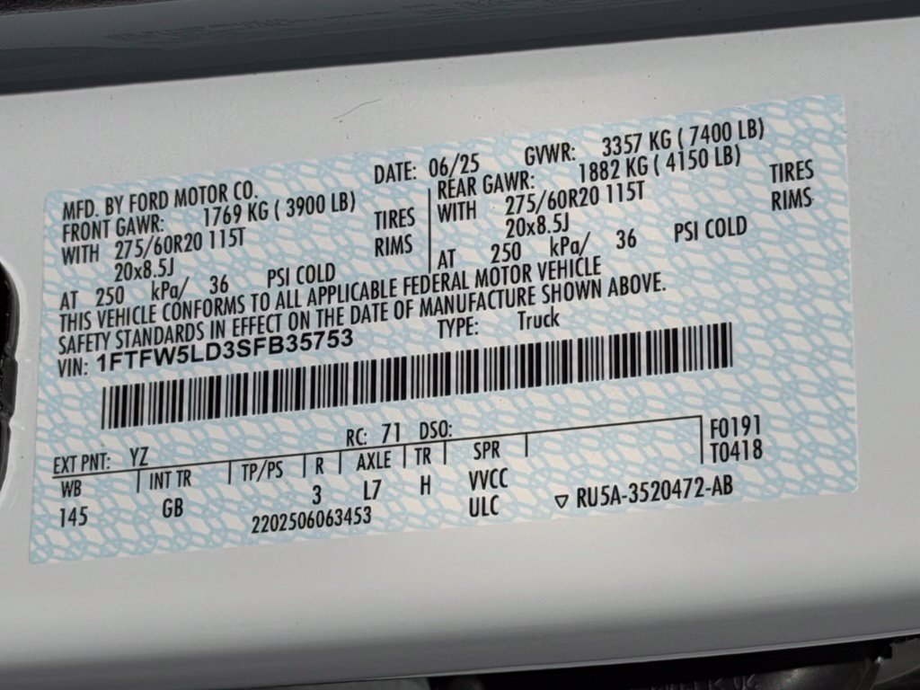 Certified Used 2025 White Ford Lariat image 28