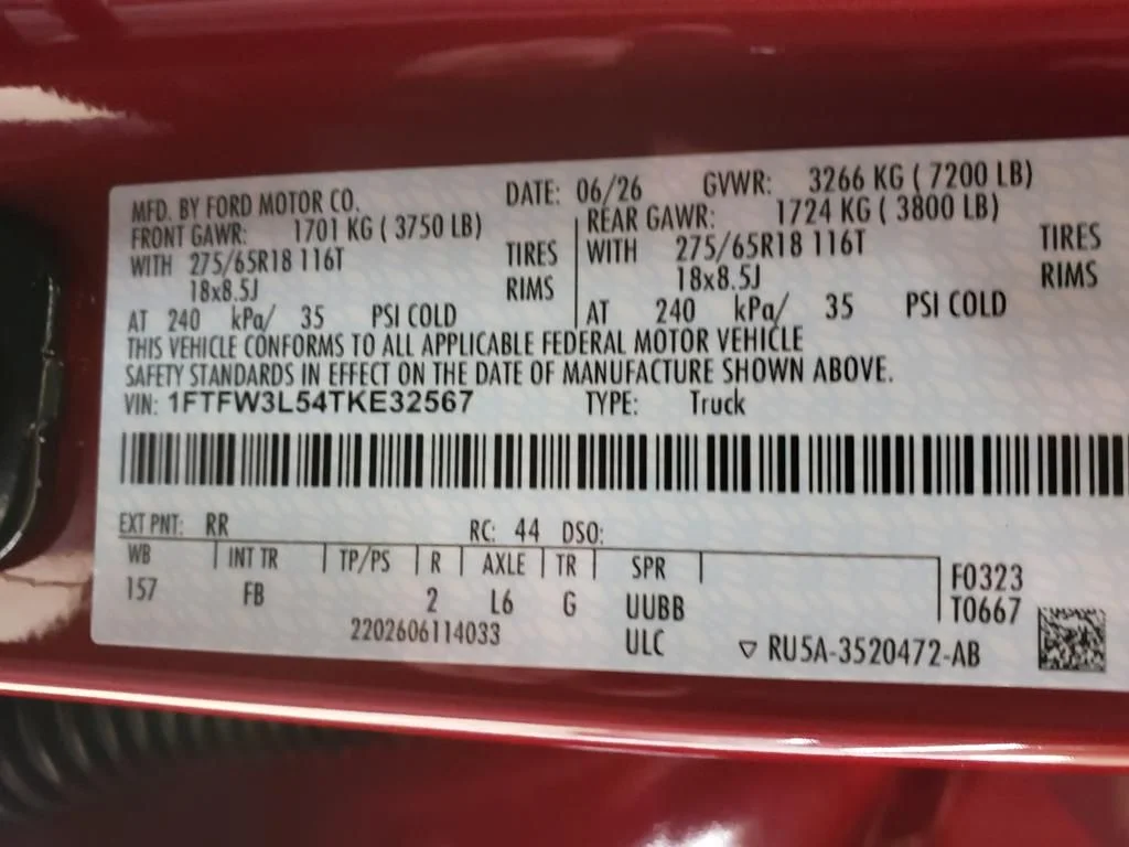 New 2026 Ruby Red Metallic Tinted Clearcoat Ford XLT image 27