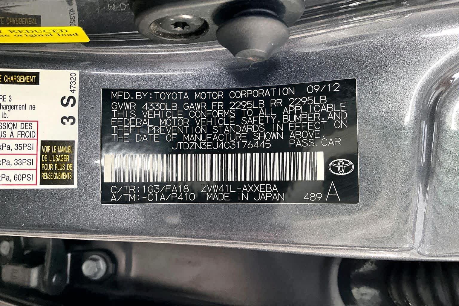 Used 2012 Magnetic Gray Metallic Toyota Two image 33