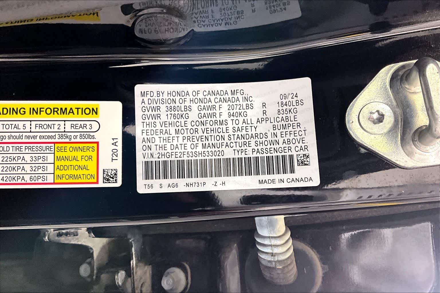 Used 2025 Crystal Black Pearl Honda Sport image 32