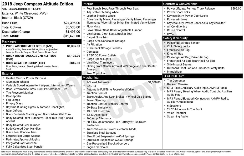 Used 2018 White Jeep Latitude image 11