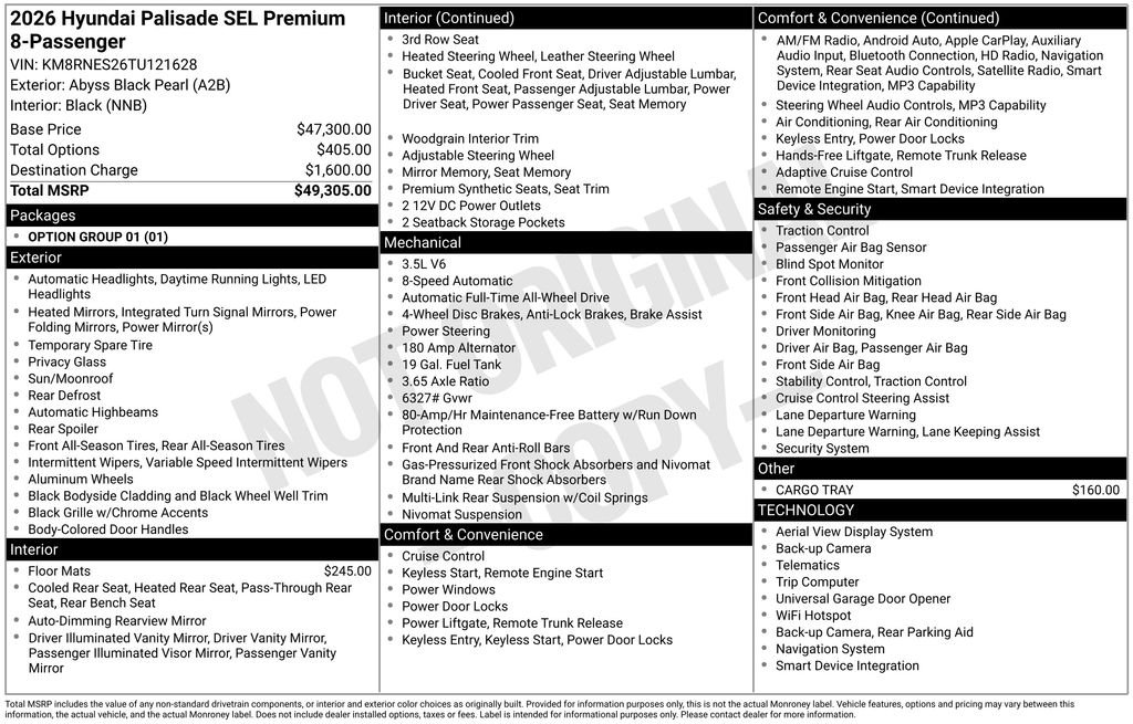 New 2026 Black Hyundai SEL Premium image 3