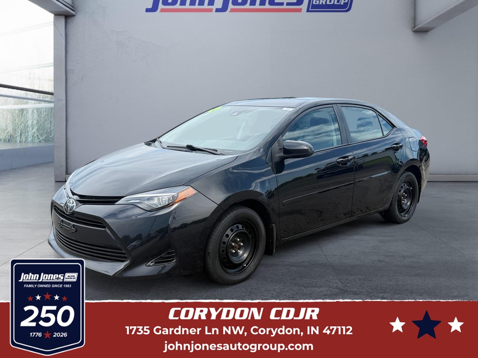 Used 2018 Black Sand Pearl TOYOTA LE CVT image 1