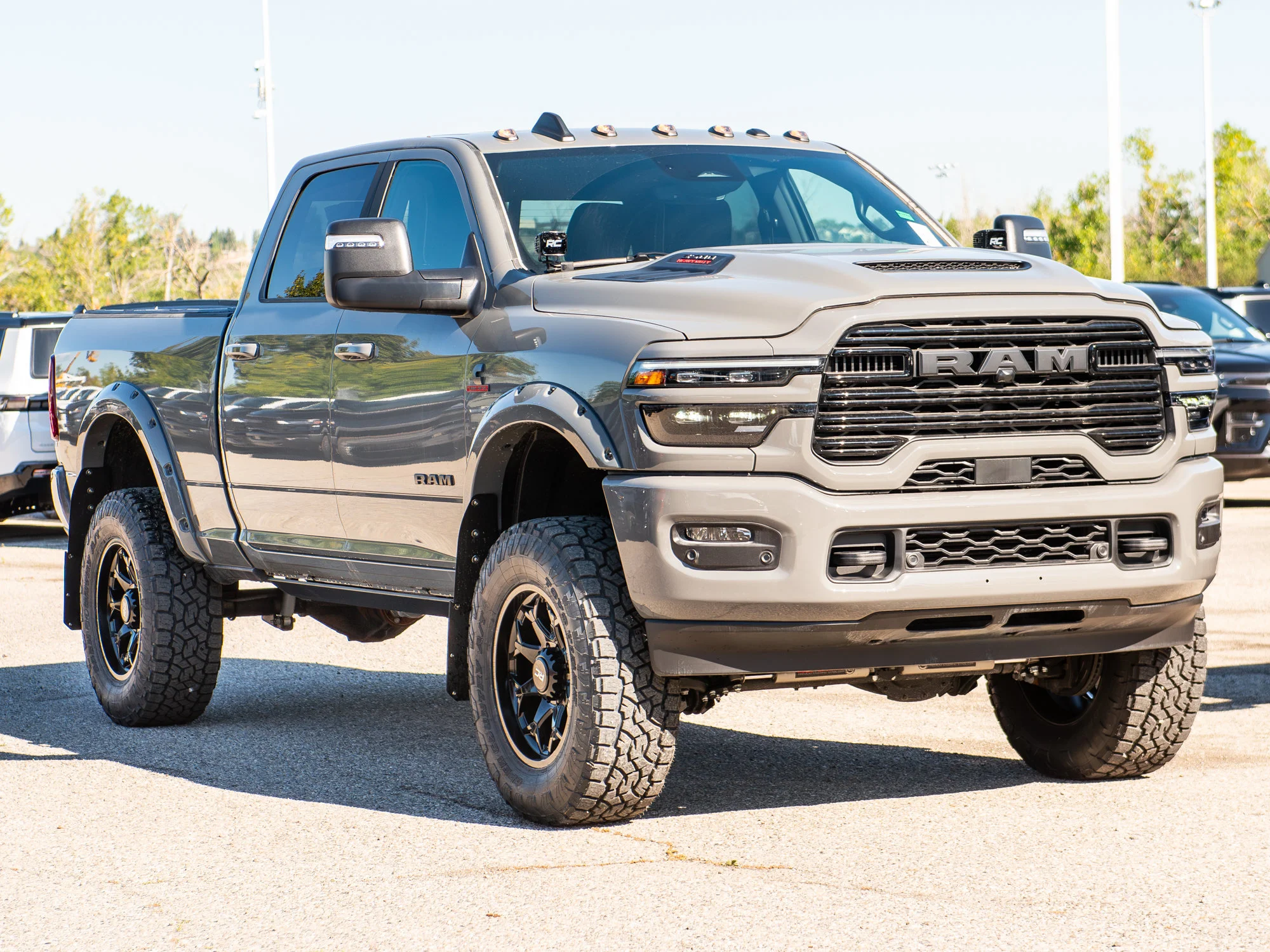 New 2026 Grey RAM Laramie Night* Crew Cab 4x4, 5 Inch Lift, 37 Inch Toyos, Rough Country Wheels, Pwr Running Boards image 12