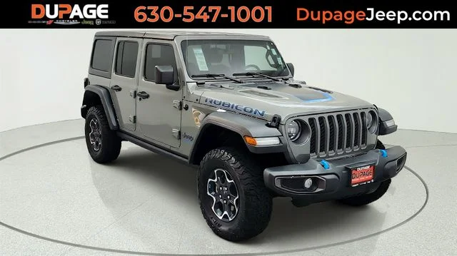 Used 2023 Gray Jeep Rubicon 4xe image 1