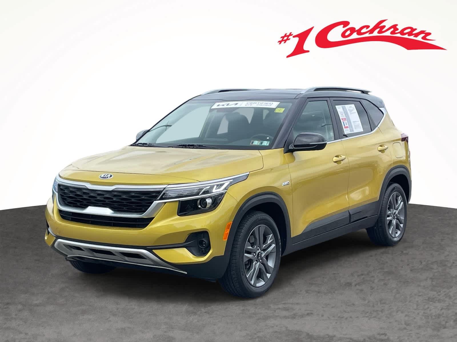 Certified Used 2021 Starbright Yellow/Black Roof Kia S image 16