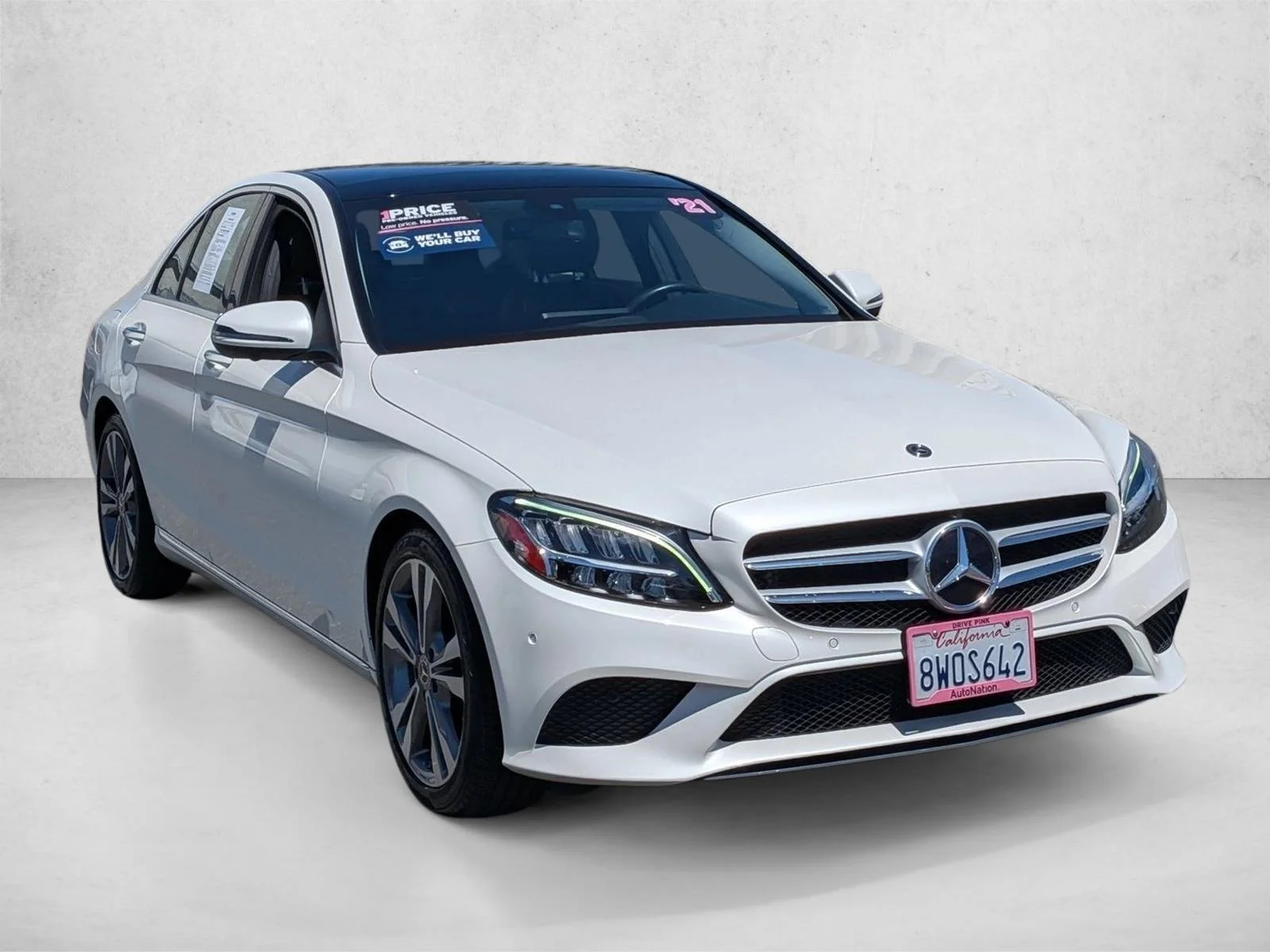 Used 2021 Designo Diamond White Metallic Mercedes-Benz C 300 image 3