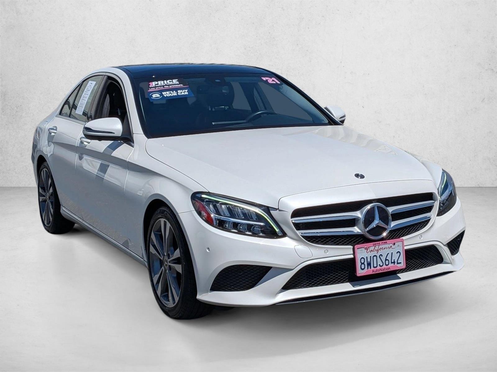 Used 2021 Designo Diamond White Metallic Mercedes-Benz C 300 image 3