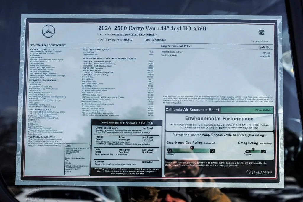 New 2026 Blue Gray Mercedes-Benz Cargo 144 WB image 59