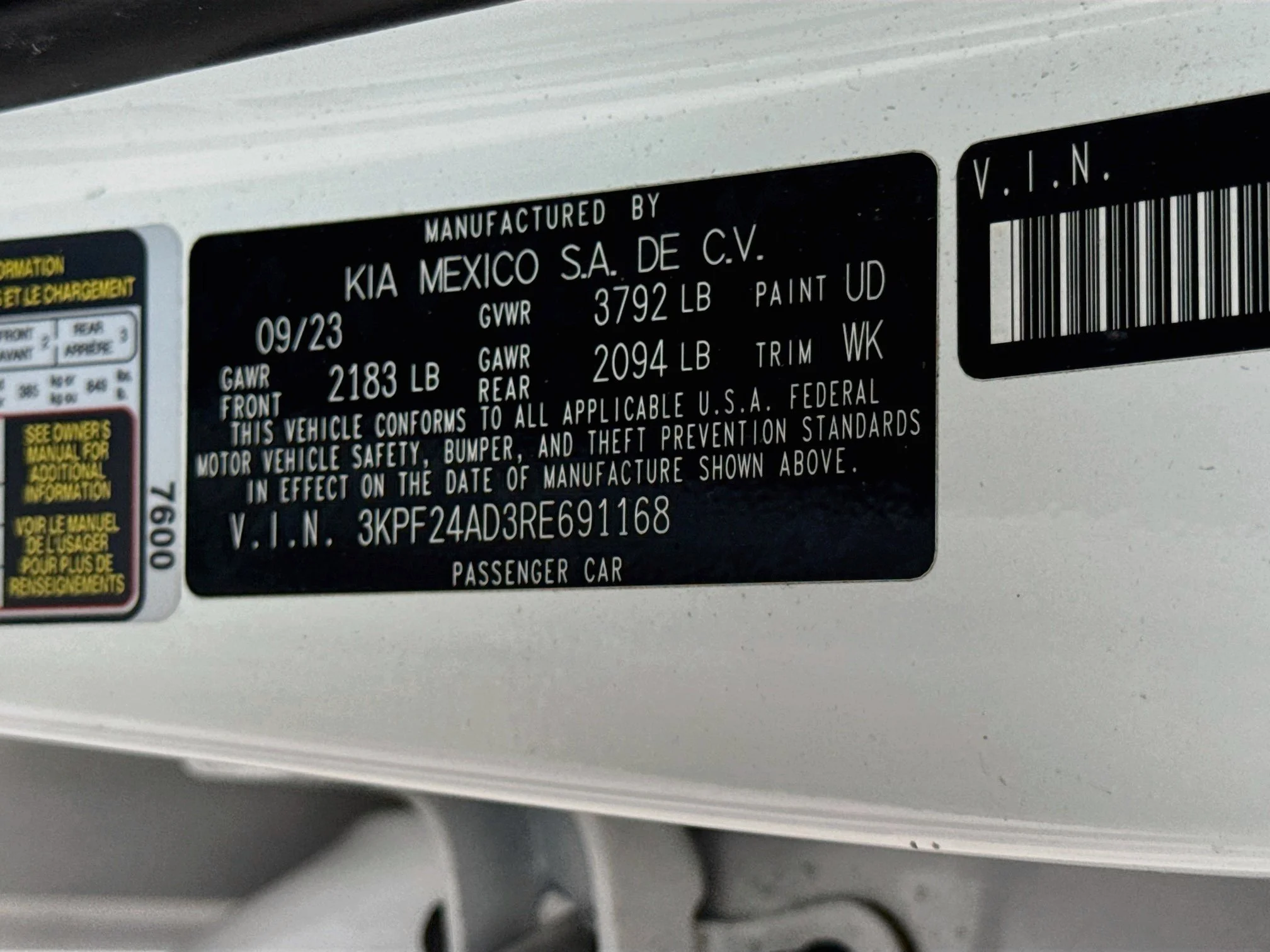 Used 2024 White Kia LX image 32