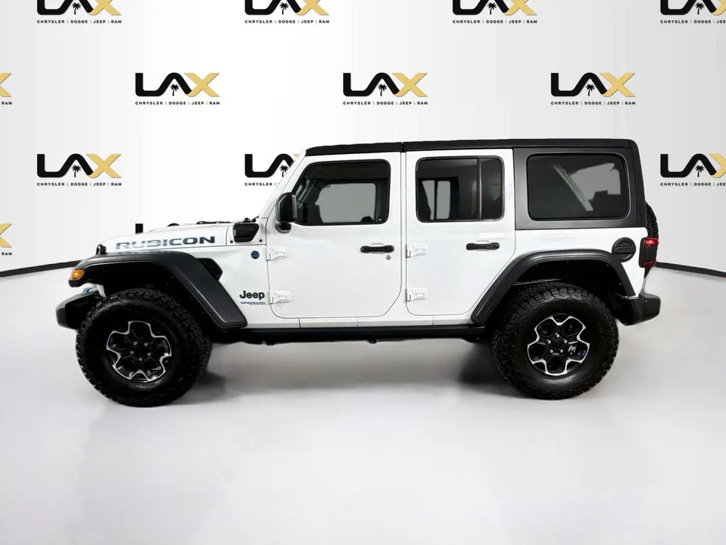 Used 2022 White Jeep Unlimited Rubicon 4xe image 4