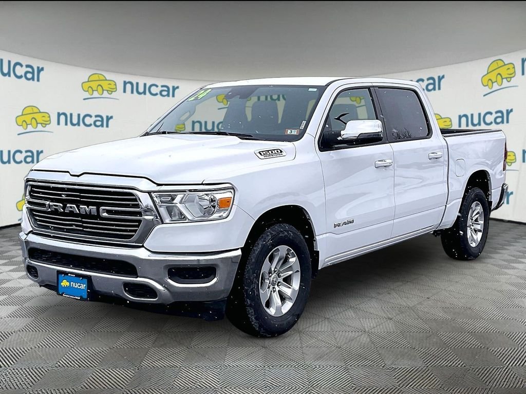 Used 2024 Bright White Clearcoat Ram Laramie image 3