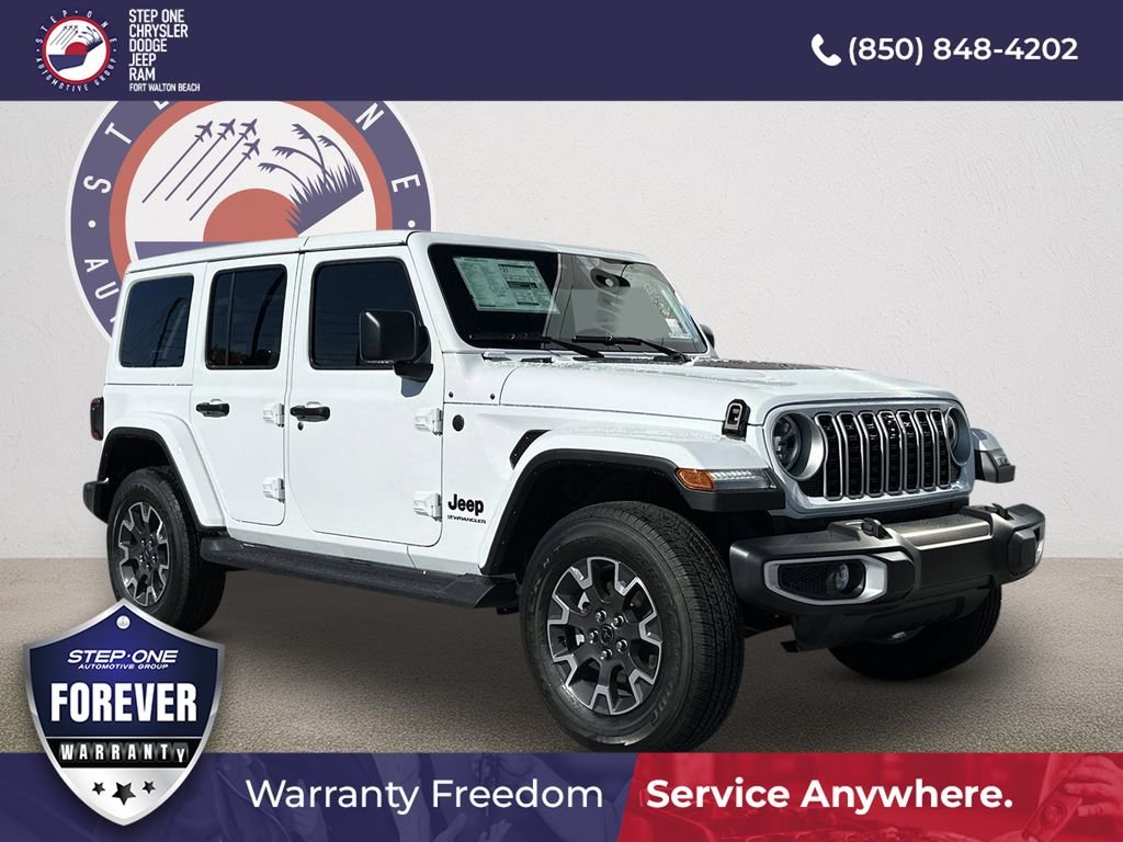 New 2026 Bright White Clear-Coat Exterior Paint Jeep Sahara image 1