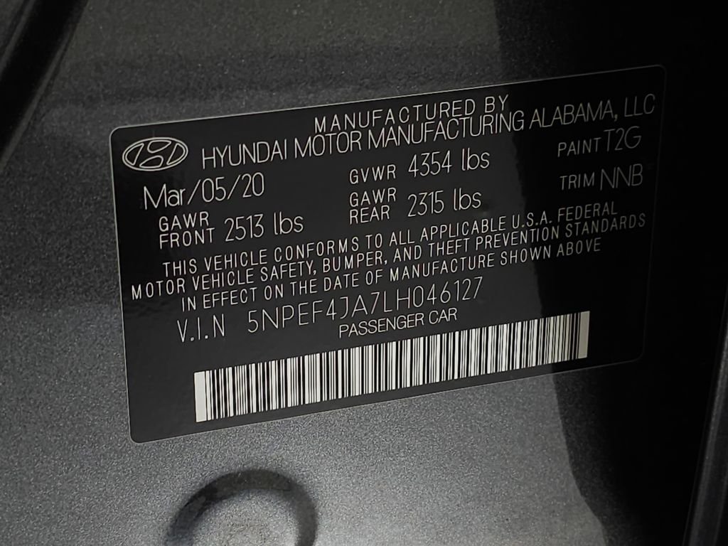 Used 2020 Portofino Gray Hyundai SEL image 27