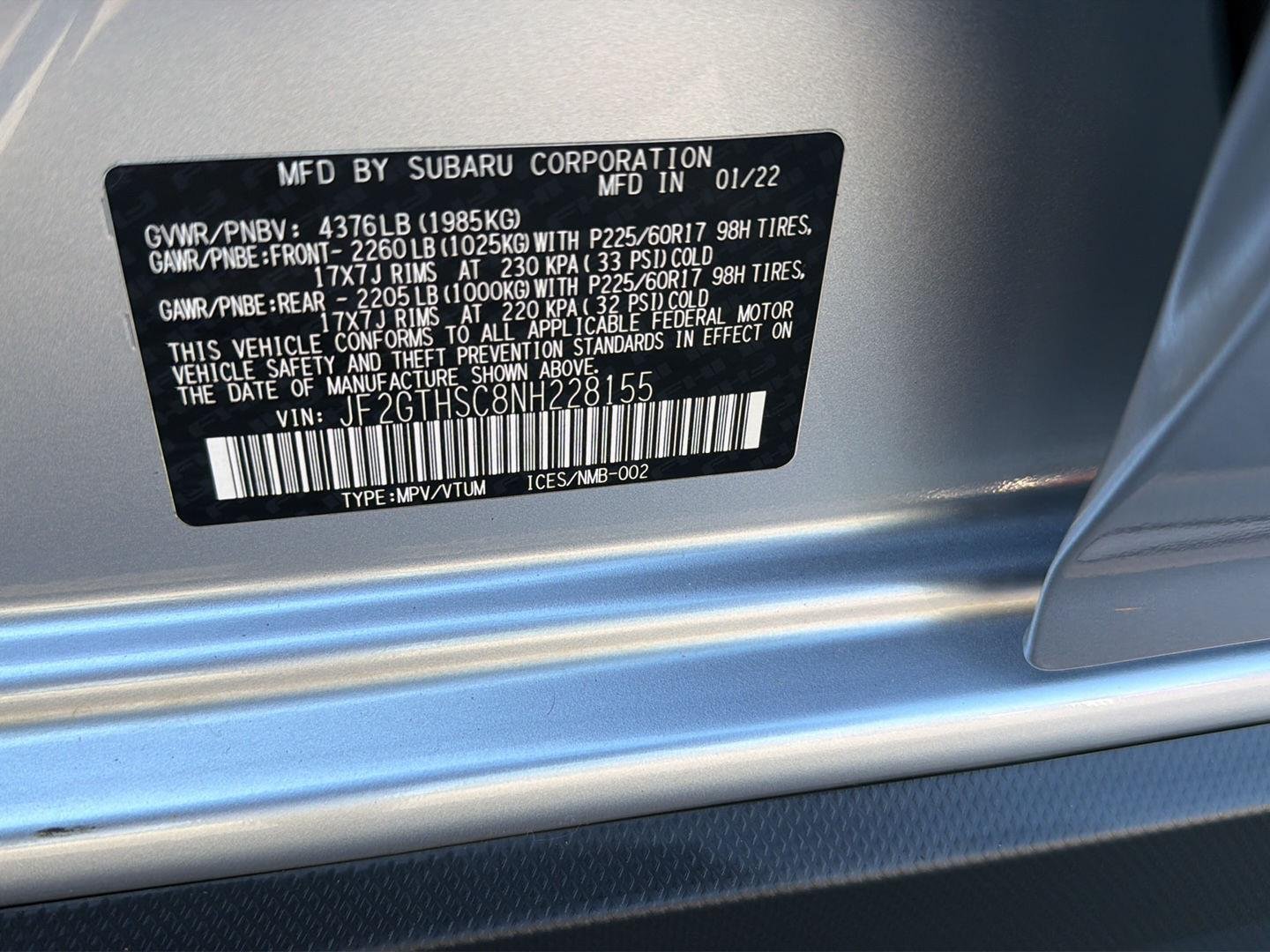 Used 2022 Ice Silver Metallic Subaru Sport image 42