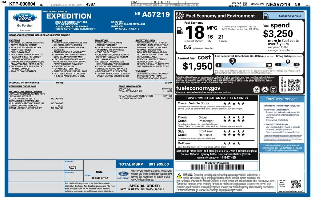 Used 2022 Black Ford XLT image 3