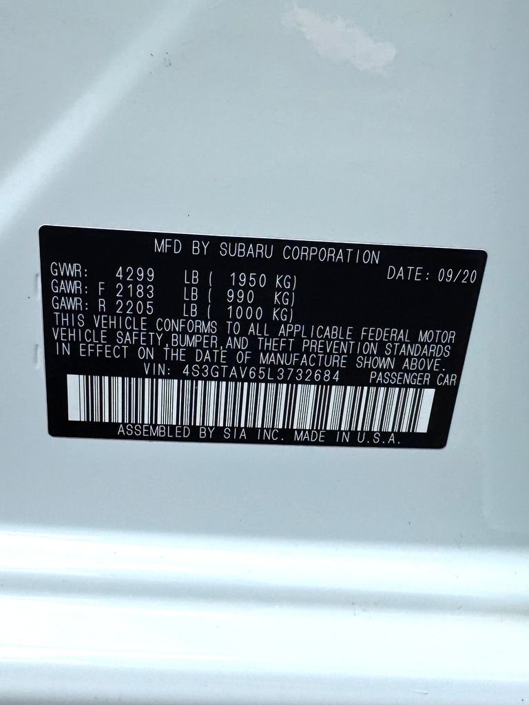 Used 2020 White Subaru Premium image 35