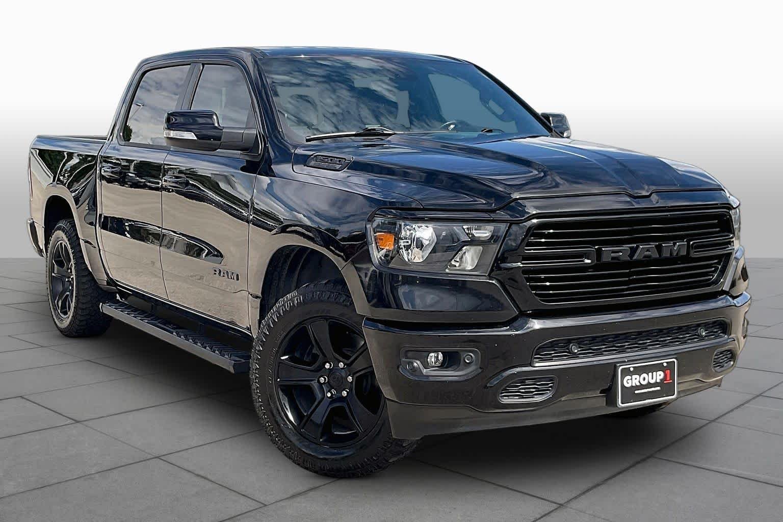 Used 2020 Diamond Black Crystal Pearlcoat Ram Lone Star image 3