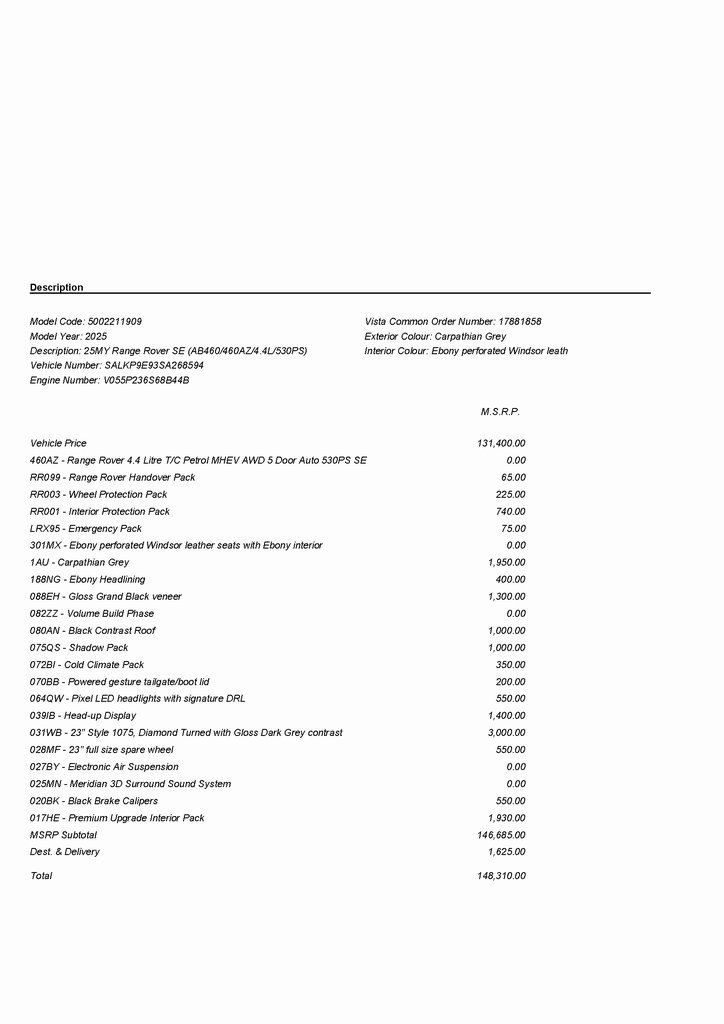 2025 LAND ROVER RANGE ROVER - Image 3