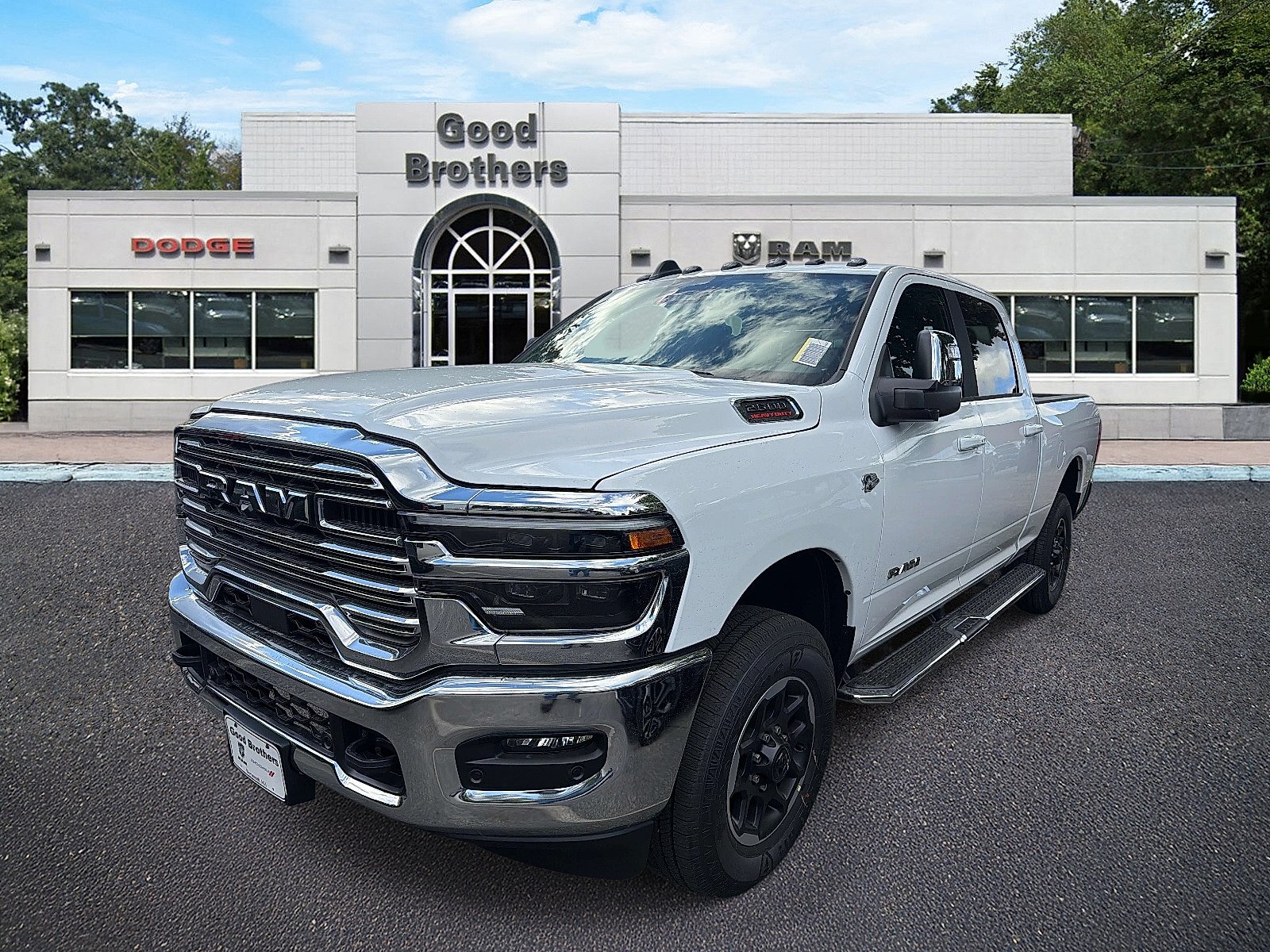 New 2027 Bright White Clear-Coat Exterior Paint RAM Laramie Crew Cab 4x4 6
