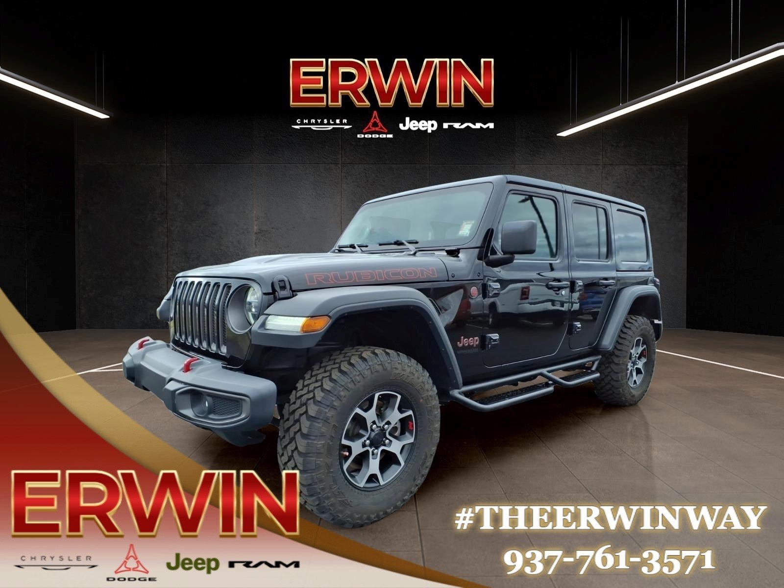 Used 2020 Black Clear Coat Jeep Rubicon image 3