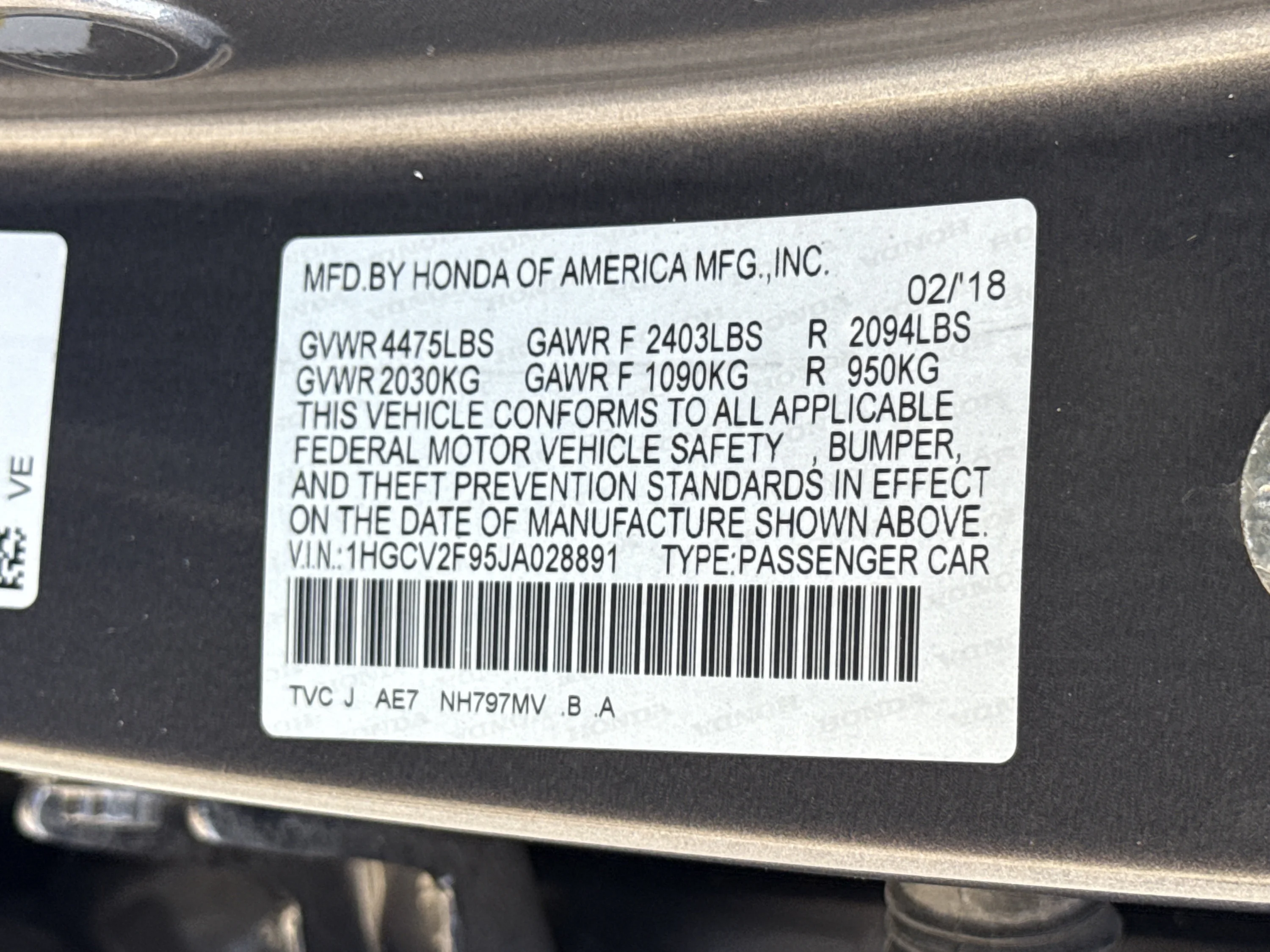 Used 2018 Crystal Black Pearl Honda Touring 2.0T image 44