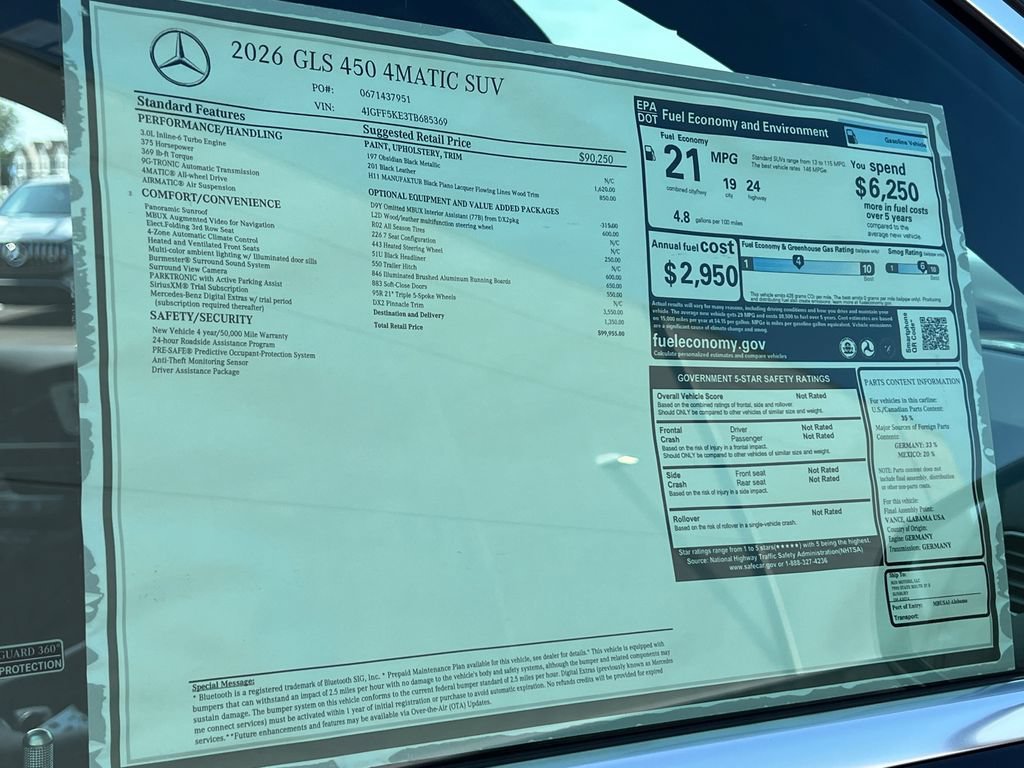 New 2026 Obsidian Black Metallic Mercedes-Benz GLS 450 image 76