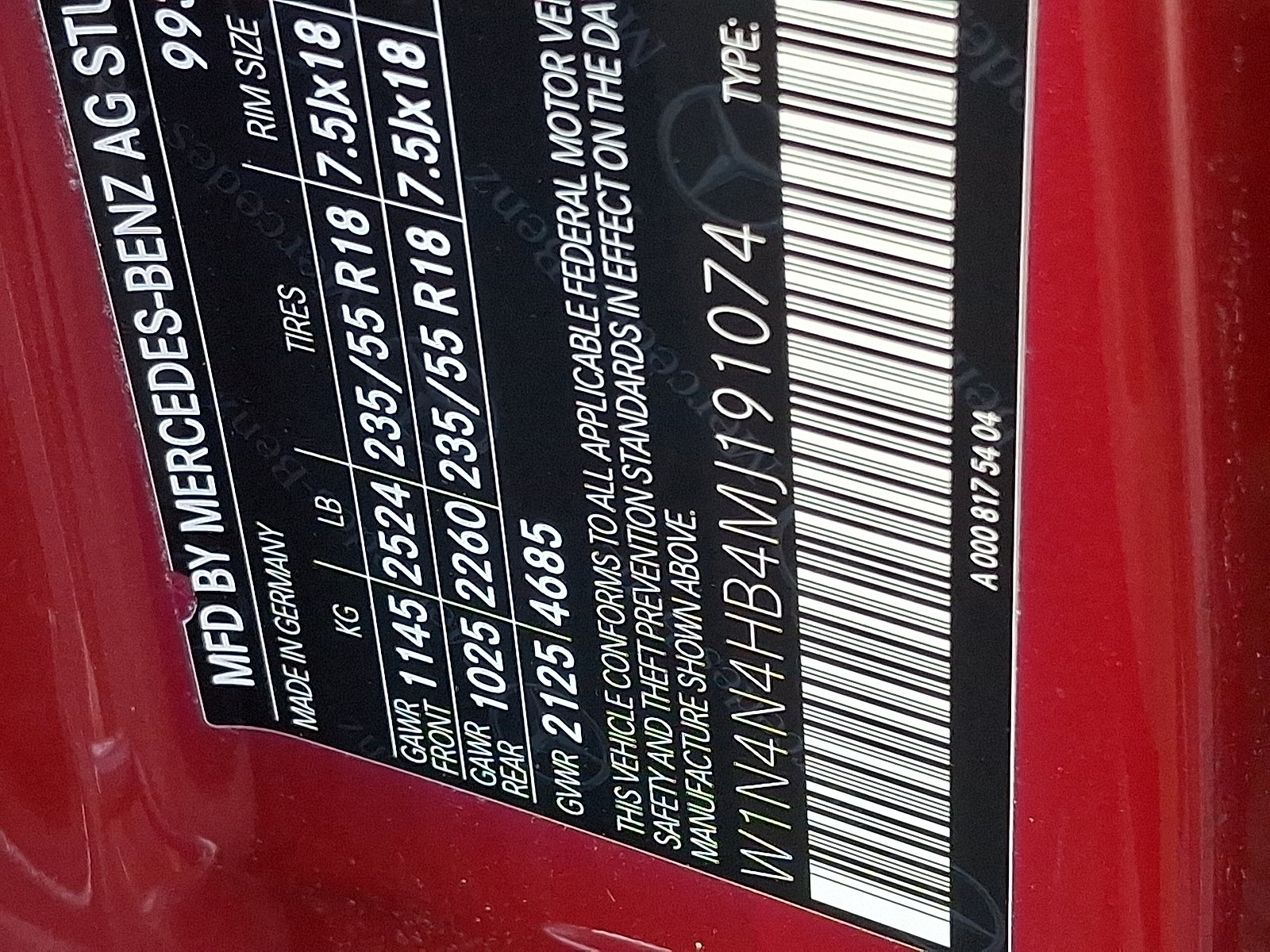 Certified Used 2021 Patagonia Red Metallic - 993 Mercedes-Benz 4MATIC® image 27