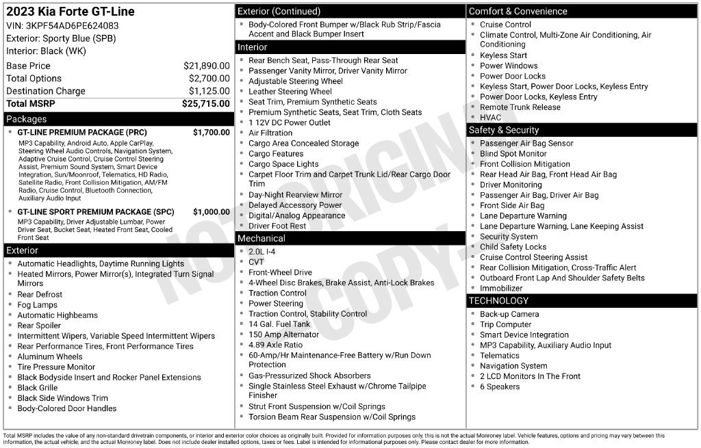 Certified Used 2023 Blue Kia GT-Line image 36