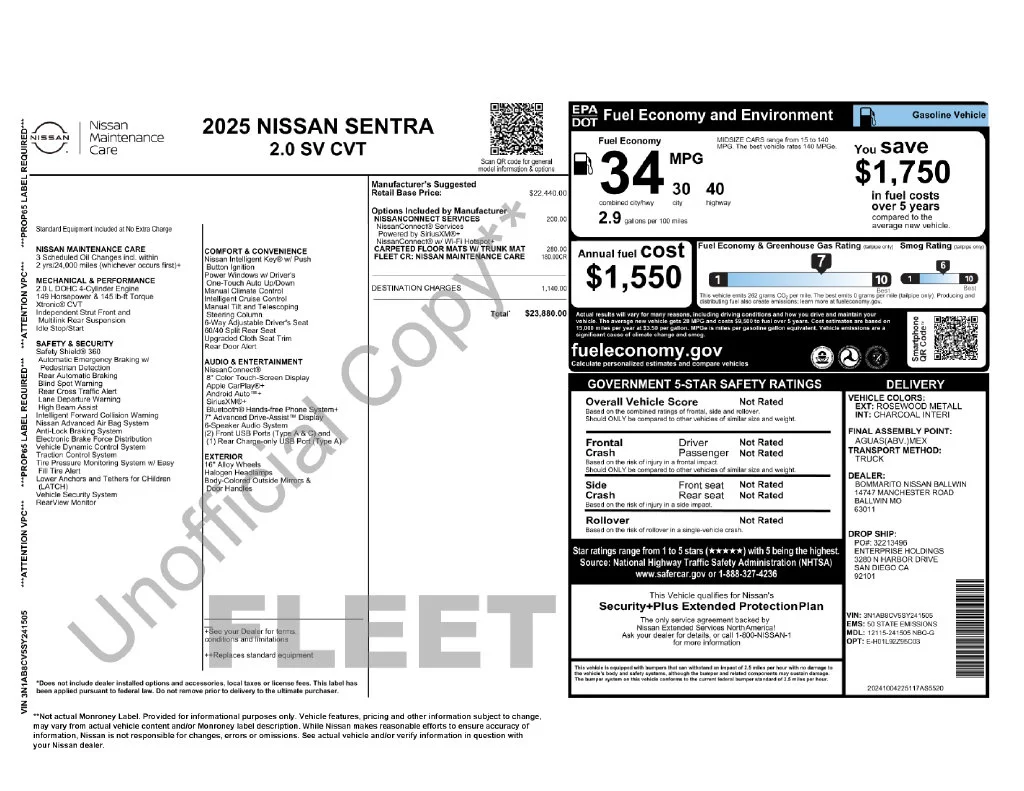 Used 2025 Red Nissan SV image 2