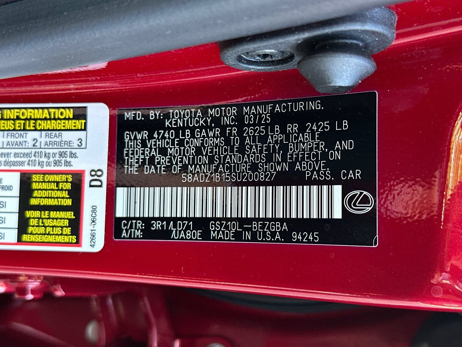 Used 2025 Red Lexus 350 image 36