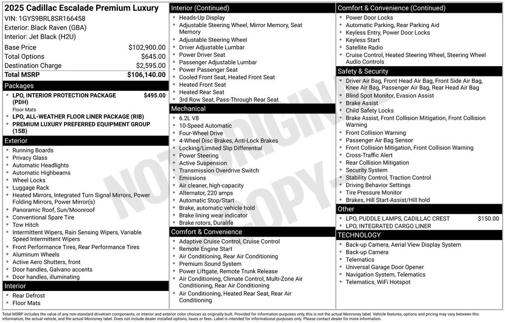 Certified Used 2025 Black Cadillac Premium Luxury image 10