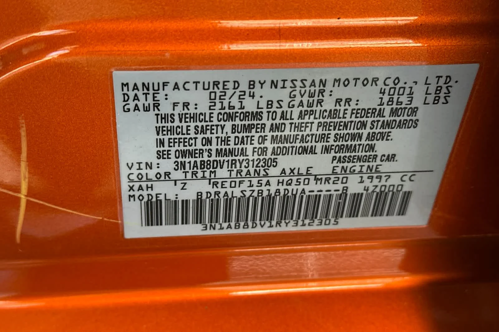 Used 2024 Monarch Orange Metallic/Super Black Nissan SR image 26