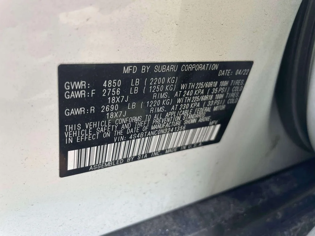 Used 2022 White Subaru Limited image 19