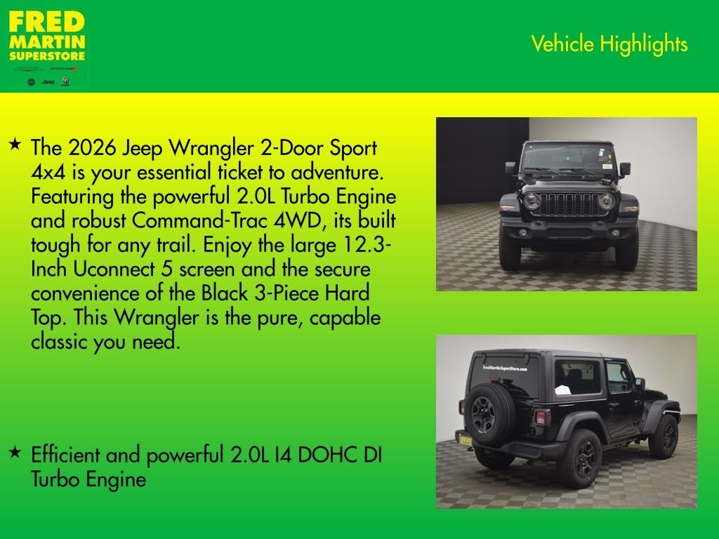 New 2026 Black Clear-Coat Exterior Paint Jeep Sport image 8