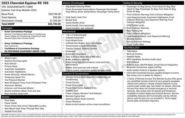Used 2023 IRON GRAY METALLIC Chevrolet RS image 30