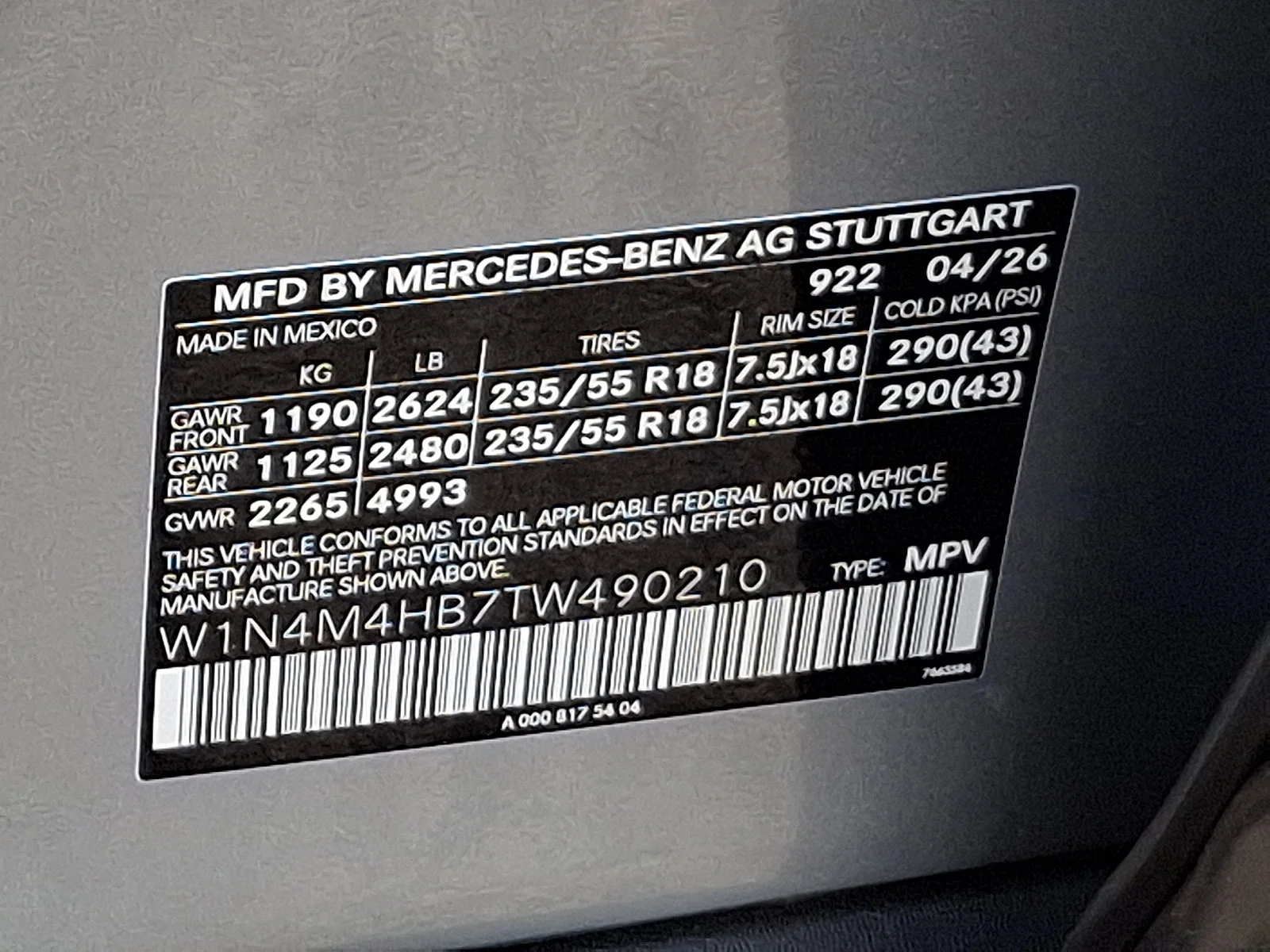 New 2026 Cirrus Silver Metallic Mercedes-Benz GLB 250 image 14