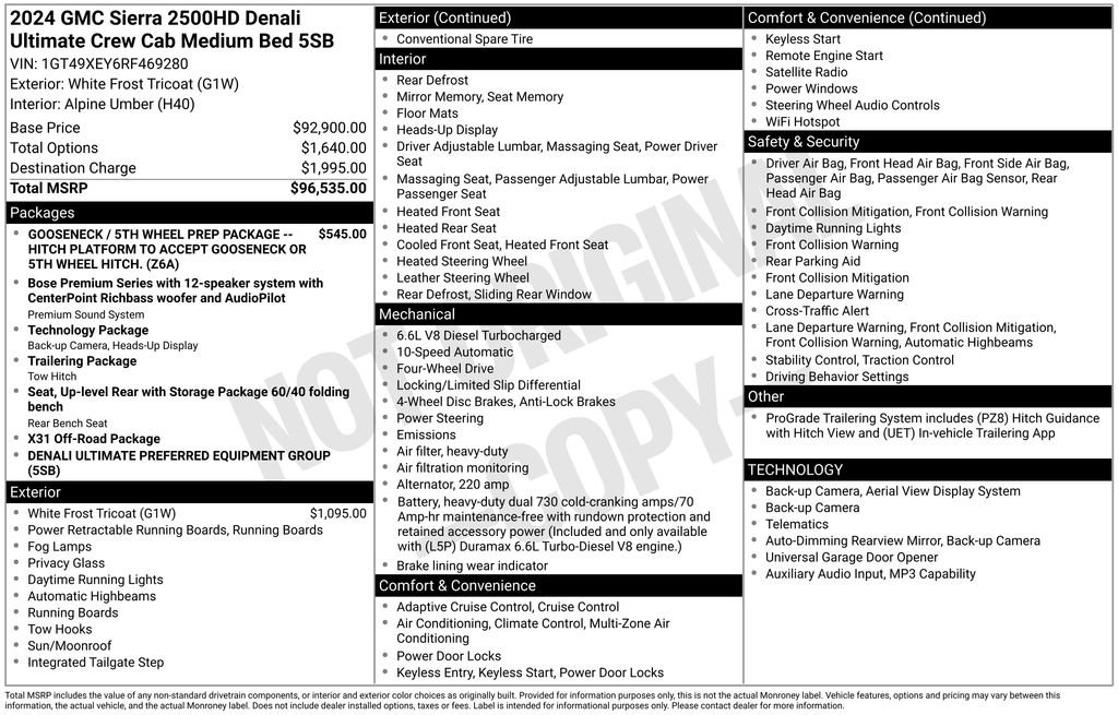 Used 2024 White GMC Denali Ultimate image 27