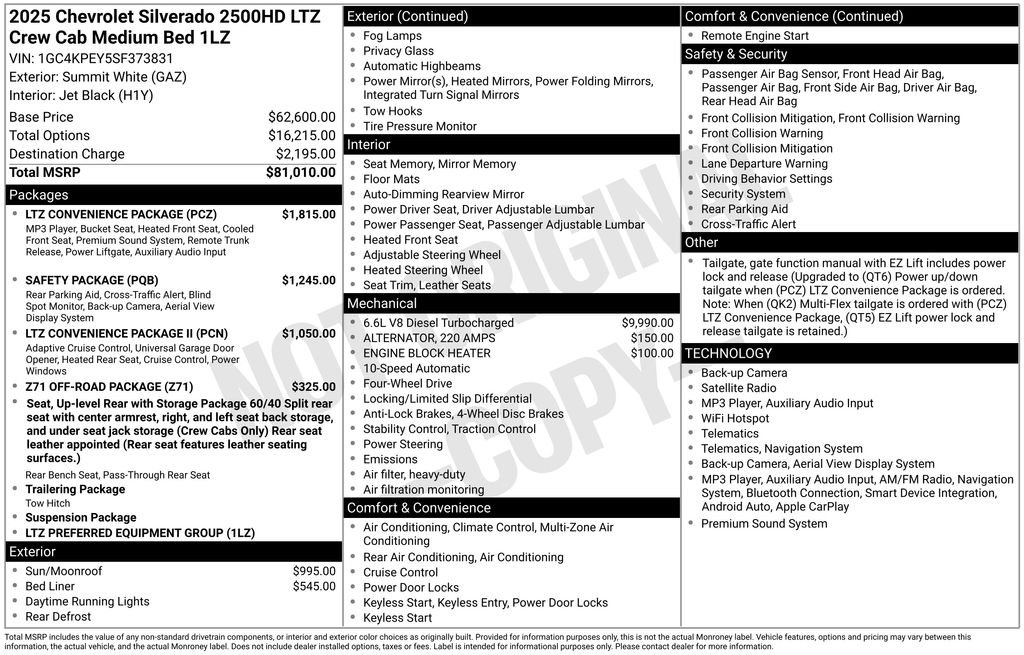 Used 2025 White Chevrolet LTZ image 43