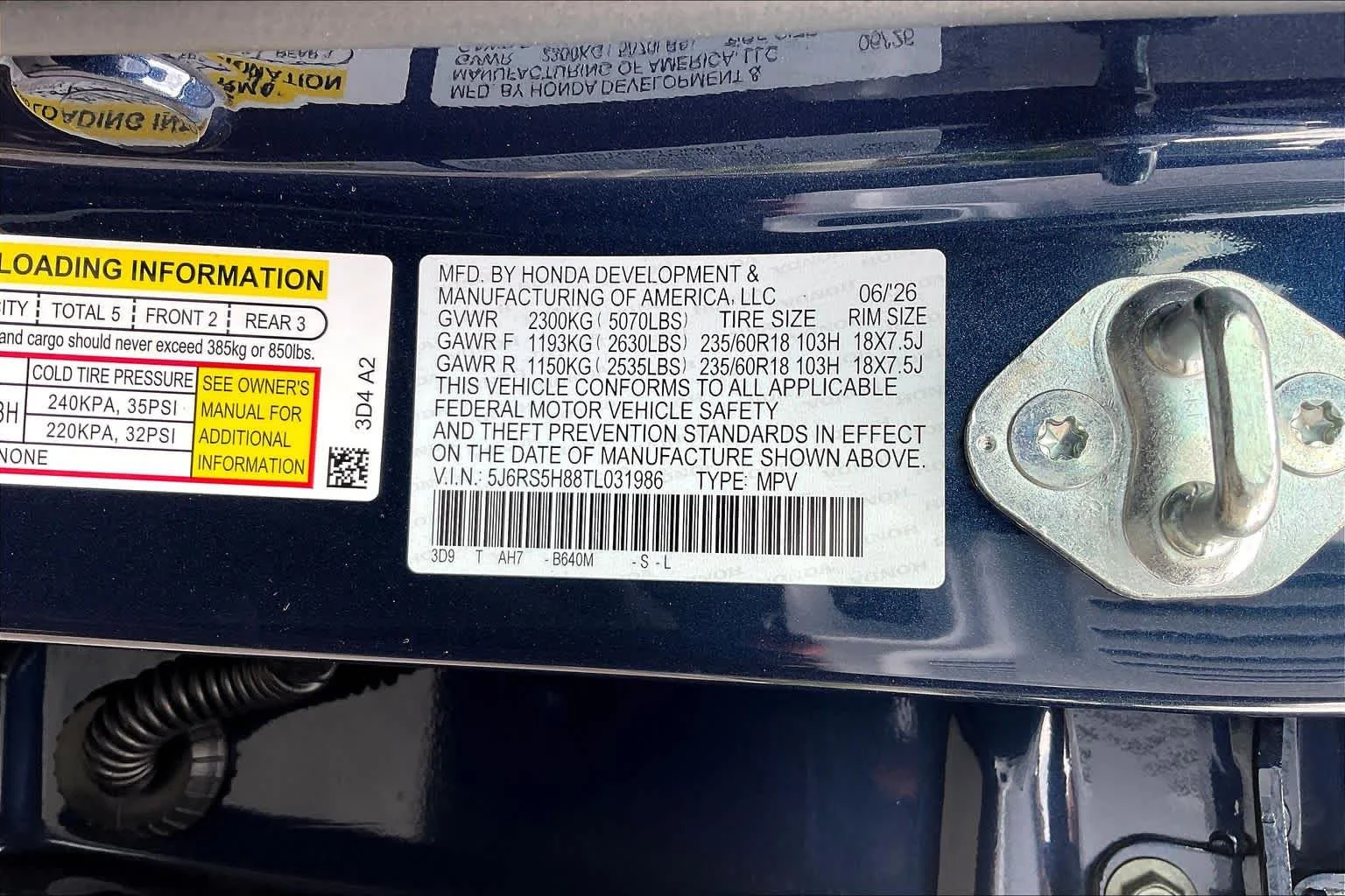 New 2026 Canyon River Blue Metallic Honda Sport-L image 21