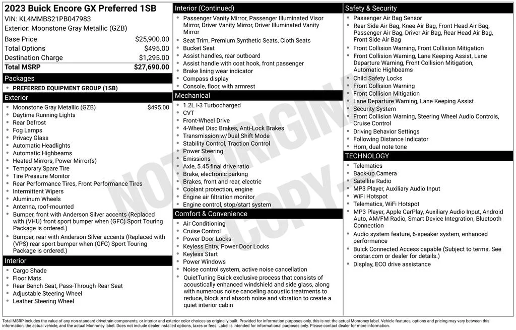 Used 2023 Gray Buick Preferred image 4