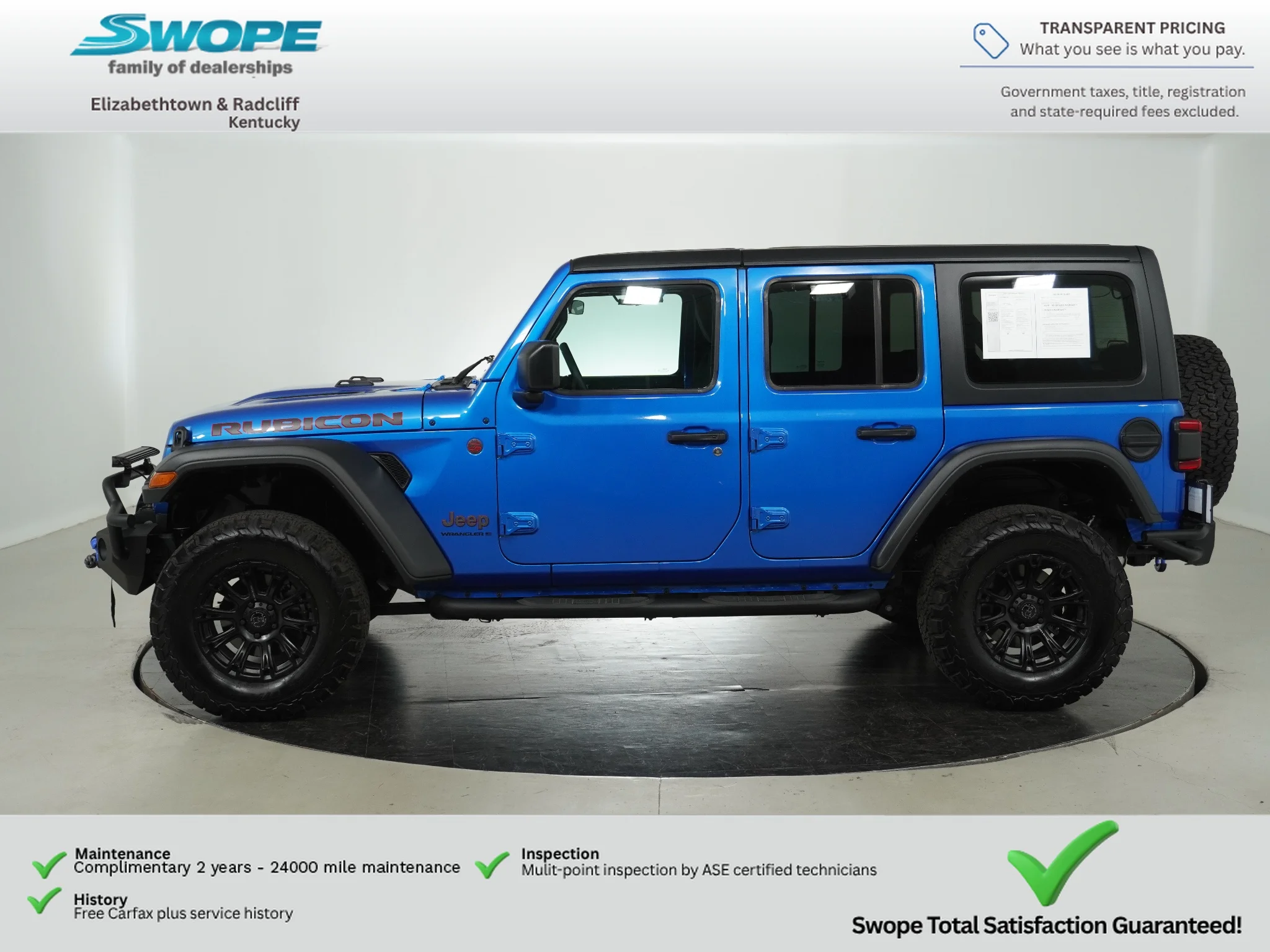 Certified Used 2024 Hydro Blue Pearlcoat Jeep Rubicon image 6
