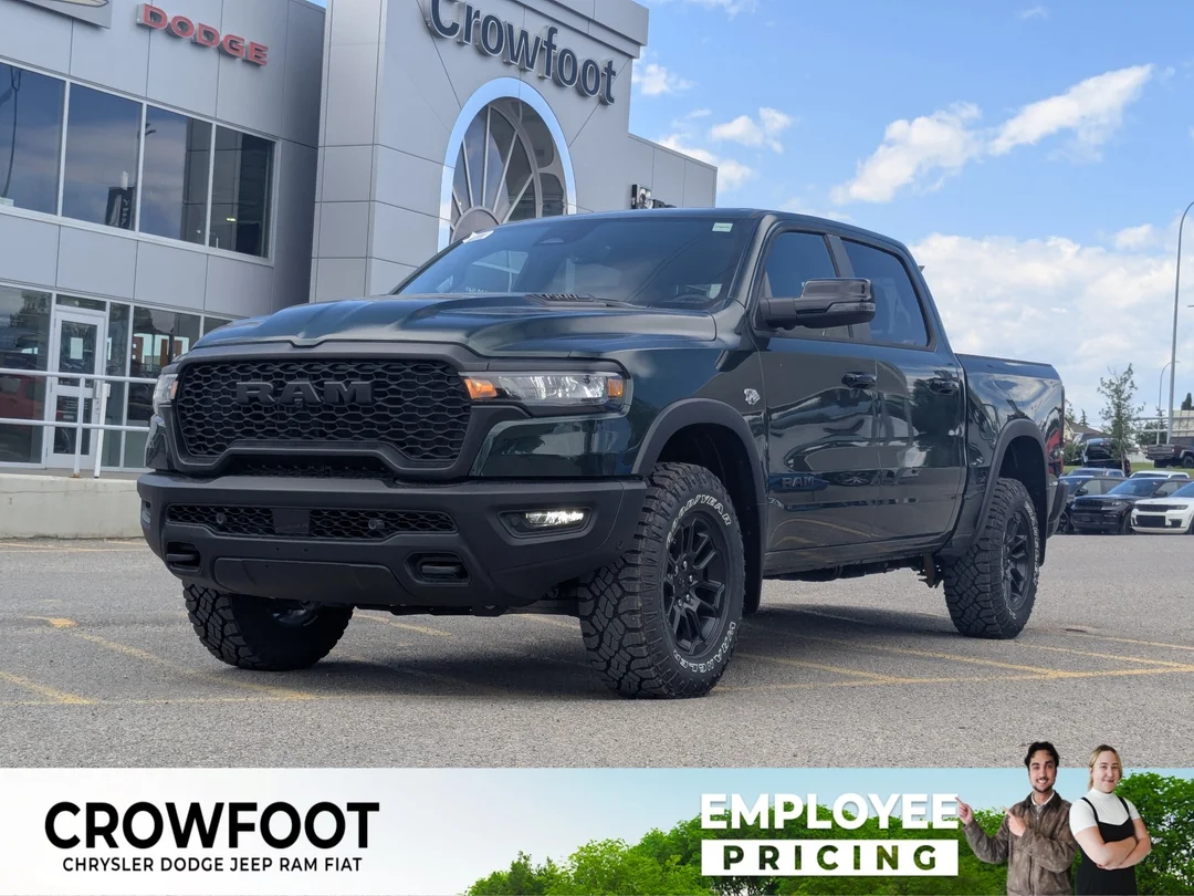 New 2026 Green RAM Rebel - - 5.7L HEMI V8 eTorque - 14.4 Uconnect NAV - Leather Seats - Dual Wireless Charging & More! image 1