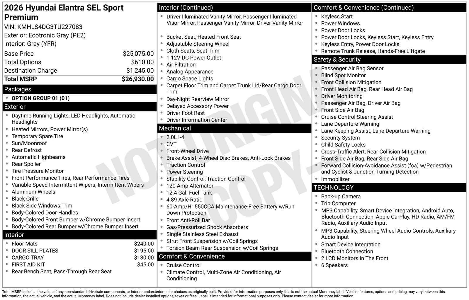 New 2026 Gray Hyundai SEL Sport Premium image 39