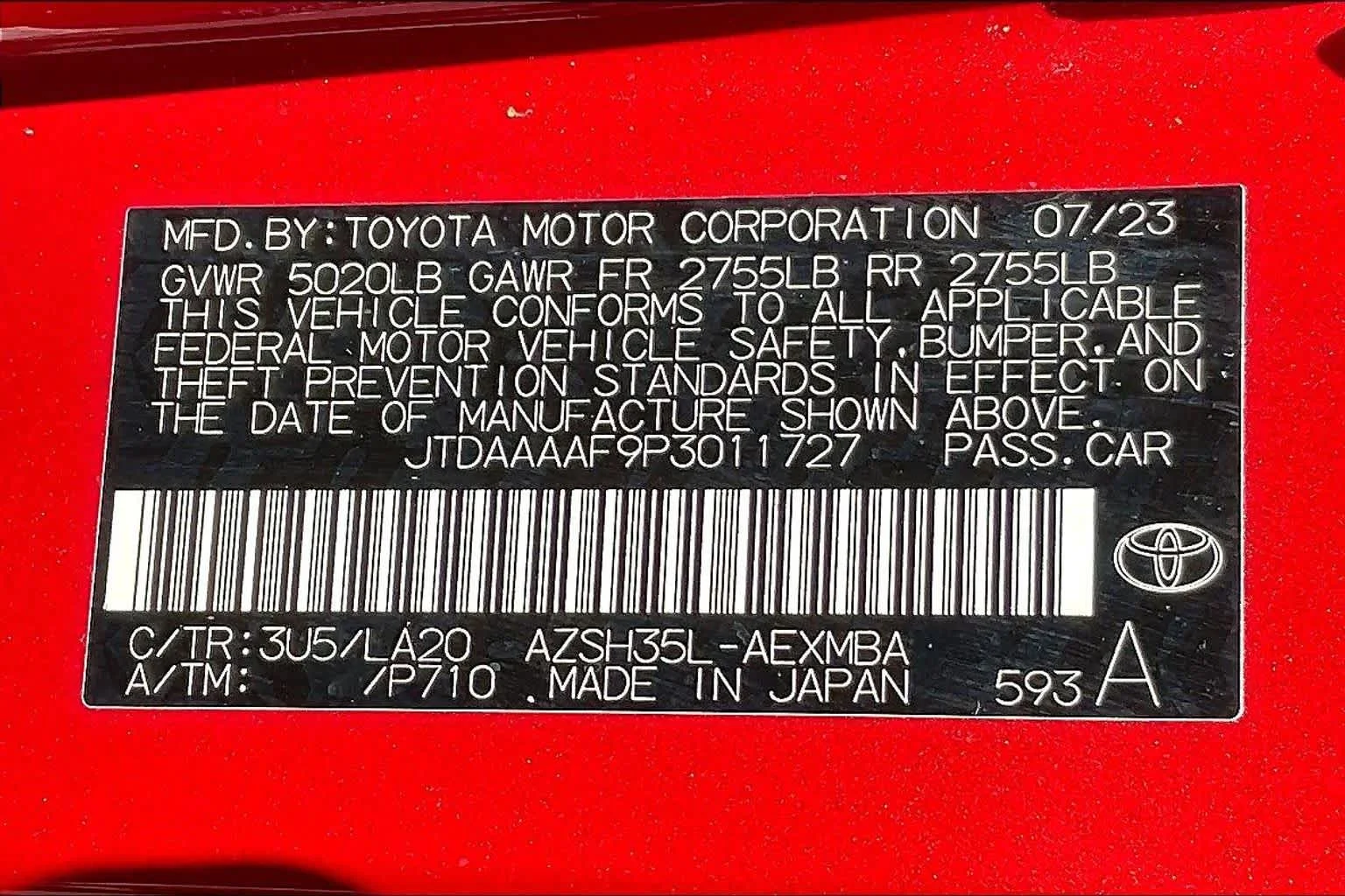 Used 2023 Supersonic Red Toyota Limited image 35