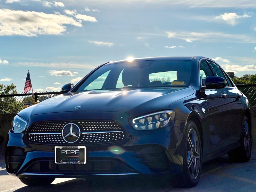 Certified Used 2023 Blue Mercedes-Benz E 350 image 4
