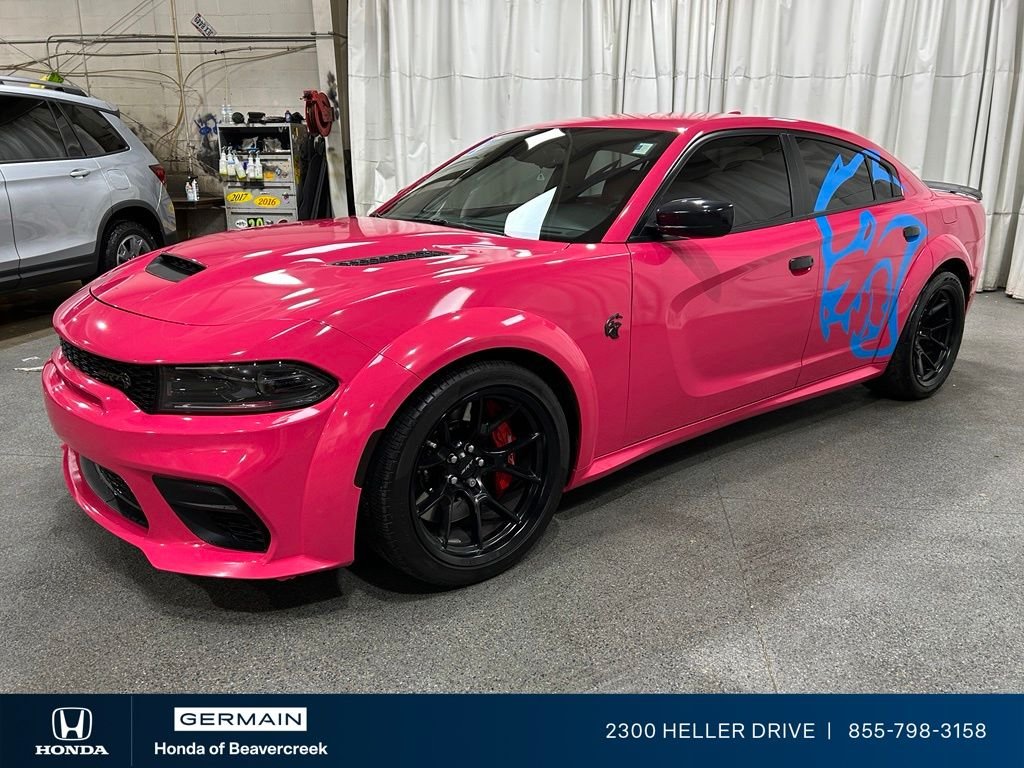 Used 2022 Pink Wrap w/ Blue accent (Octane Red Pearlcoat) Dodge SRT Hellcat Redeye Widebody image 4